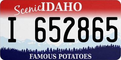 ID license plate I652865