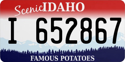 ID license plate I652867
