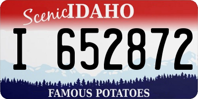 ID license plate I652872