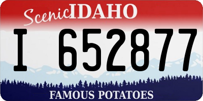 ID license plate I652877