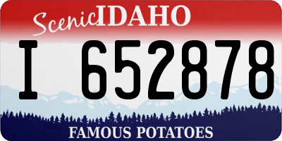 ID license plate I652878