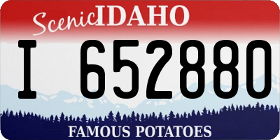 ID license plate I652880
