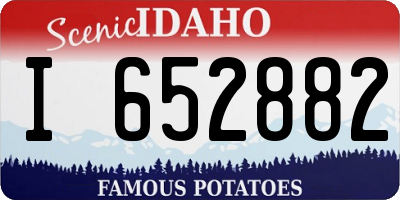ID license plate I652882
