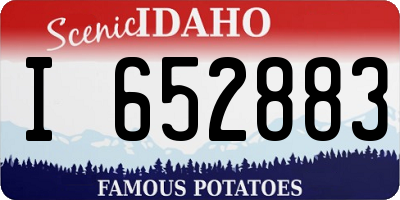 ID license plate I652883