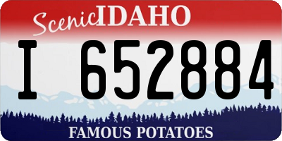 ID license plate I652884