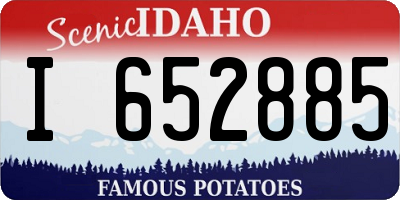 ID license plate I652885