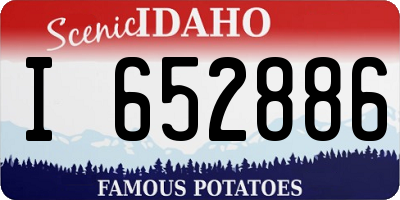 ID license plate I652886