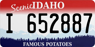 ID license plate I652887