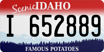 ID license plate I652889