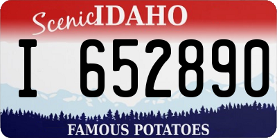 ID license plate I652890