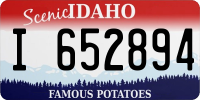 ID license plate I652894