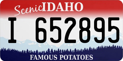 ID license plate I652895