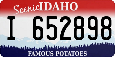 ID license plate I652898
