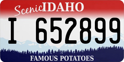 ID license plate I652899