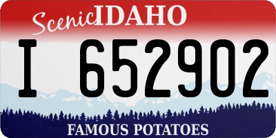ID license plate I652902