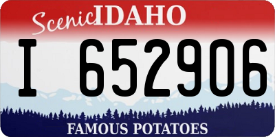 ID license plate I652906