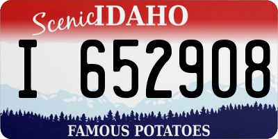 ID license plate I652908