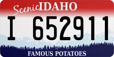 ID license plate I652911