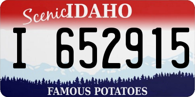 ID license plate I652915