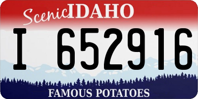ID license plate I652916