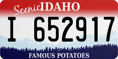 ID license plate I652917
