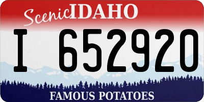 ID license plate I652920