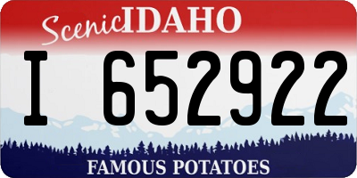 ID license plate I652922