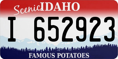 ID license plate I652923