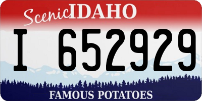 ID license plate I652929