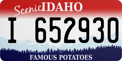 ID license plate I652930