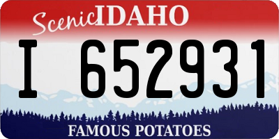 ID license plate I652931