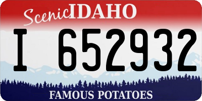 ID license plate I652932