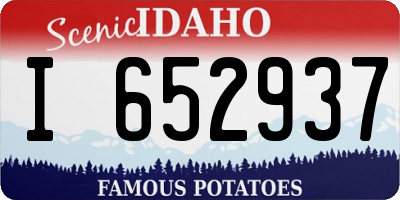 ID license plate I652937