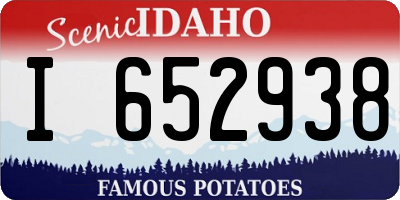 ID license plate I652938