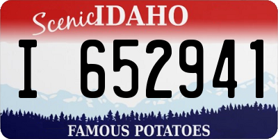 ID license plate I652941