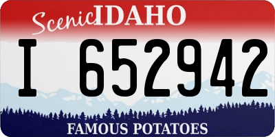 ID license plate I652942