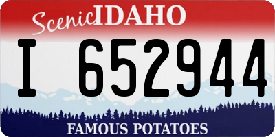 ID license plate I652944