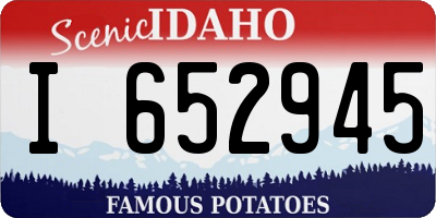 ID license plate I652945