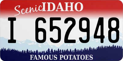 ID license plate I652948
