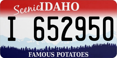 ID license plate I652950
