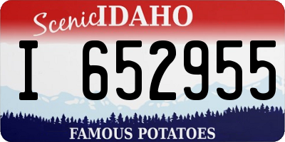 ID license plate I652955