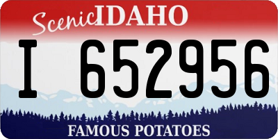 ID license plate I652956