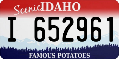ID license plate I652961