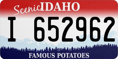 ID license plate I652962