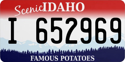 ID license plate I652969