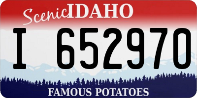 ID license plate I652970