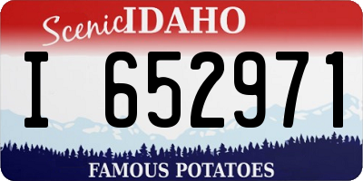 ID license plate I652971