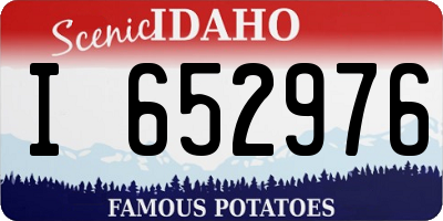 ID license plate I652976