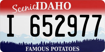 ID license plate I652977