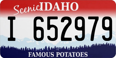 ID license plate I652979